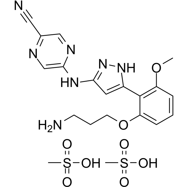Prexasertib dimesylate (LY2606368 dimesylate) 1234015-58-7